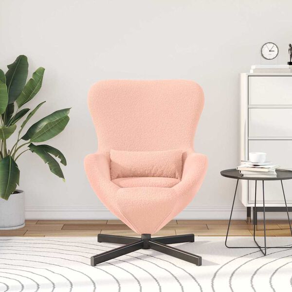 vidaXL Egg Chair Pink 63 x 73 x 90 cm Fabric