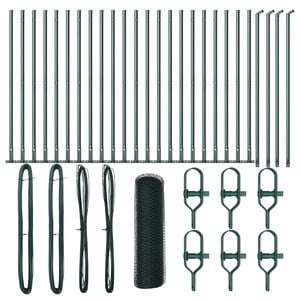 vidaXL Welded Wire Fence with Concrete Base 50 x 1 m (W x H)