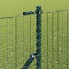 vidaXL Fence Posts Manual 7 pcs Green Ø32mm 210 cm Galvanised steel