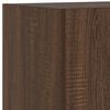 vidaXL TV Wall Cabinet with LED Lights Brown Oak 40.5x35x40 cm