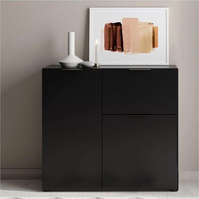 FMD Dresser with Drawer and Doors 89.1x31.7x81.3 cm Black
