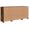 vidaXL Sideboard with LED Lights Smoked Oak 142.5x37x67 cm
