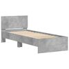 vidaXL Bed Frame without Mattress with Headboard Concrete Grey 75x190 cm Small Single
