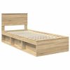 vidaXL Bed Frame with Headboard Sonoma 100 x 200 cm Engineered wood