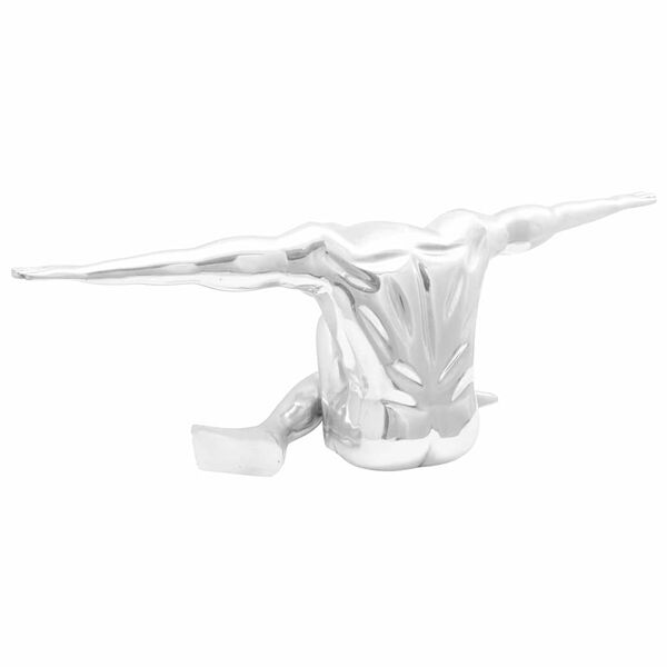 vidaXL Sculpture Silver 91.5 x 32 x 33 cm Aluminium