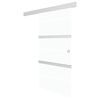 vidaXL Sliding Door ESG Glass and Aluminium 90x205 cm Silver