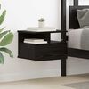 vidaXL Floating Nightstand with Drawer 2 pcs Black Oak 40 x 31 x 28 cm