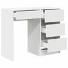 vidaXL Desk with Drawer White 90 x 37.5 x 75 cm Engineered Wood