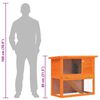 vidaXL Outdoor Rabbit Hutch Small Animal House Pet Cage 1 Door Wood