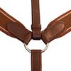 Leather Elastic Breastplate Martingale Adjustable Brown Pony