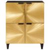 vidaXL Side Cabinet Black and Gold 60 x 33.5 x 75 cm Solid Mango Wood