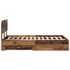 vidaXL Bed Frame with Headboard Old Wood 120 x 190 cm Engineered Wood