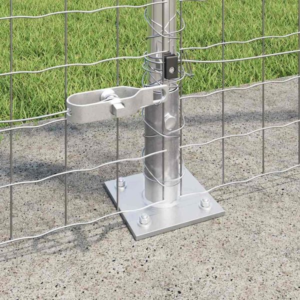 vidaXL Fence Post 13 pcs Silver Steel