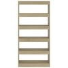 vidaXL Book Cabinet/Room Divider Sonoma Oak 80x30x166 cm Engineered Wood