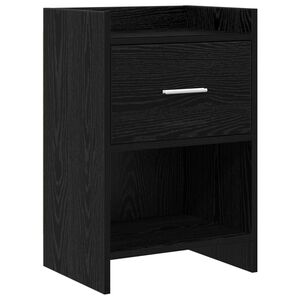 vidaXL Bedside Tables Black Oak 40 x 30 x 60 cm Engineered Wood