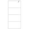 vidaXL Walk-in Shower Wall White 90x195 cm Clear ESG Glass