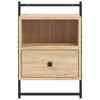 vidaXL Bedside Cabinet Wall-mounted Sonoma Oak 40x30x61 cm Engineered Wood