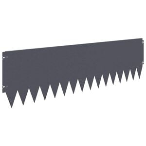 vidaXL Lawn Edging 10 pcs 103 x 30 cm Steel Anthracite