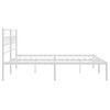 vidaXL Metal Bed Frame without Mattress with Headboard White 180x200cm