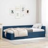vidaXL Corner Bed Frame with Headboard Blue 90 cm x 200 cm Velvet