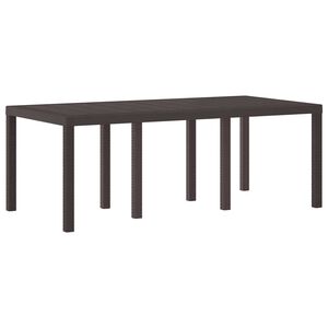 vidaXL Garden Dining Table Brown 200 x 100 x 73 cm Poly Rattan