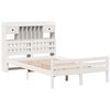 vidaXL Bookcase Bed without Mattress White 135x190 cm Double Solid Wood Pine
