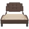 vidaXL Bed Frame without Mattress "Zadar" Brown 100x200 cm Faux Leather