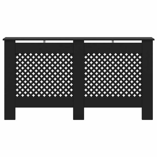 vidaXL Radiator Cover Black 152x19x81.5 cm MDF