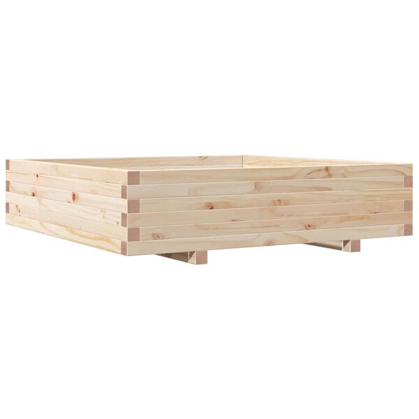 vidaXL Garden Planter 100x100x26.5 cm Solid Wood Pine