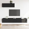 vidaXL 3 Piece TV Cabinet Set Black Engineered Wood