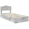 vidaXL Storage Bed Concrete Grey 90 x 200 cm Engineered Wood
