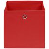 vidaXL Storage Boxes 10 pcs Non-woven Fabric 28x28x28 cm Red