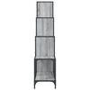 vidaXL Bookcase Grey Sonoma 122x30x132 cm Engineered Wood and Metal