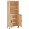vidaXL Highboard Sonoma Oak 69.5x34x180 cm Engineered Wood