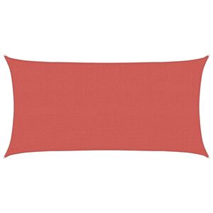 vidaXL Sunshade Sail 2 x 6 m HDPE Rectangular Terracotta