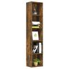 vidaXL Book Cabinet Smoked Oak 40x30x189 cm Engineered Wood