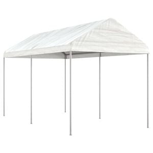 vidaXL Gazebo with Roof White 4.46x2.28x2.69 m Polyethylene