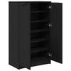 vidaXL Shoe Cabinet Black Oak 59 x 35 x 100 cm Engineered Wood