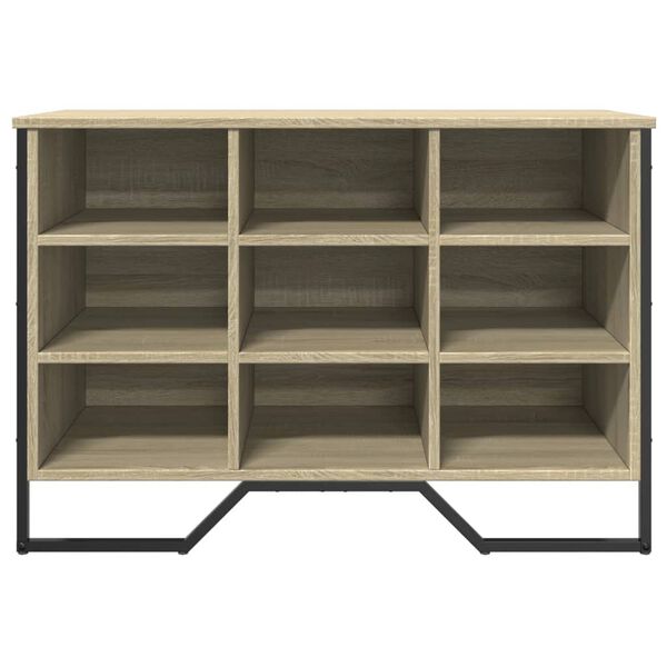 vidaXL Shoe Cabinet Sonoma Oak 90x38x61.5 cm Engineered Wood