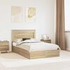 vidaXL Storage Bed with Drawer Sonoma Oak 120 x 200 cm Engineered Wood