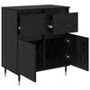 vidaXL Sideboard Black Oak 60 x 35 x 70 cm Engineered Wood and Iron