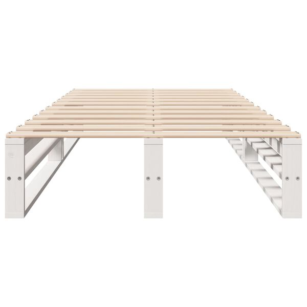 vidaXL Bed Frame without Mattress White 90x200 cm Solid Wood Pine