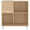 vidaXL Record Cabinet Sonoma Oak 84.5x38x89 cm Engineered Wood