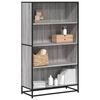 vidaXL Bookcase Grey Sonoma 80.5x35x139 cm Engineered Wood