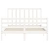 vidaXL Bed Frame without Mattress White Small Double Solid Wood Pine