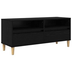 vidaXL TV Cabinet Black Oak 100 x 34.5 x 44.5 cm Engineered Wood