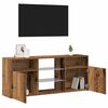 vidaXL TV Cabinet with LED Lights Old Wood 120x30x50 cm Engineered Wood