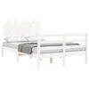 vidaXL Bed Frame without Mattress White Double Solid Wood
