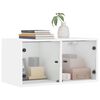 vidaXL Wall Cabinets with Glass Doors 2 pcs White 68.5x37x35 cm