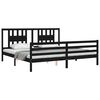 vidaXL Bed Frame without Mattress Black 200x200 cm Solid Wood